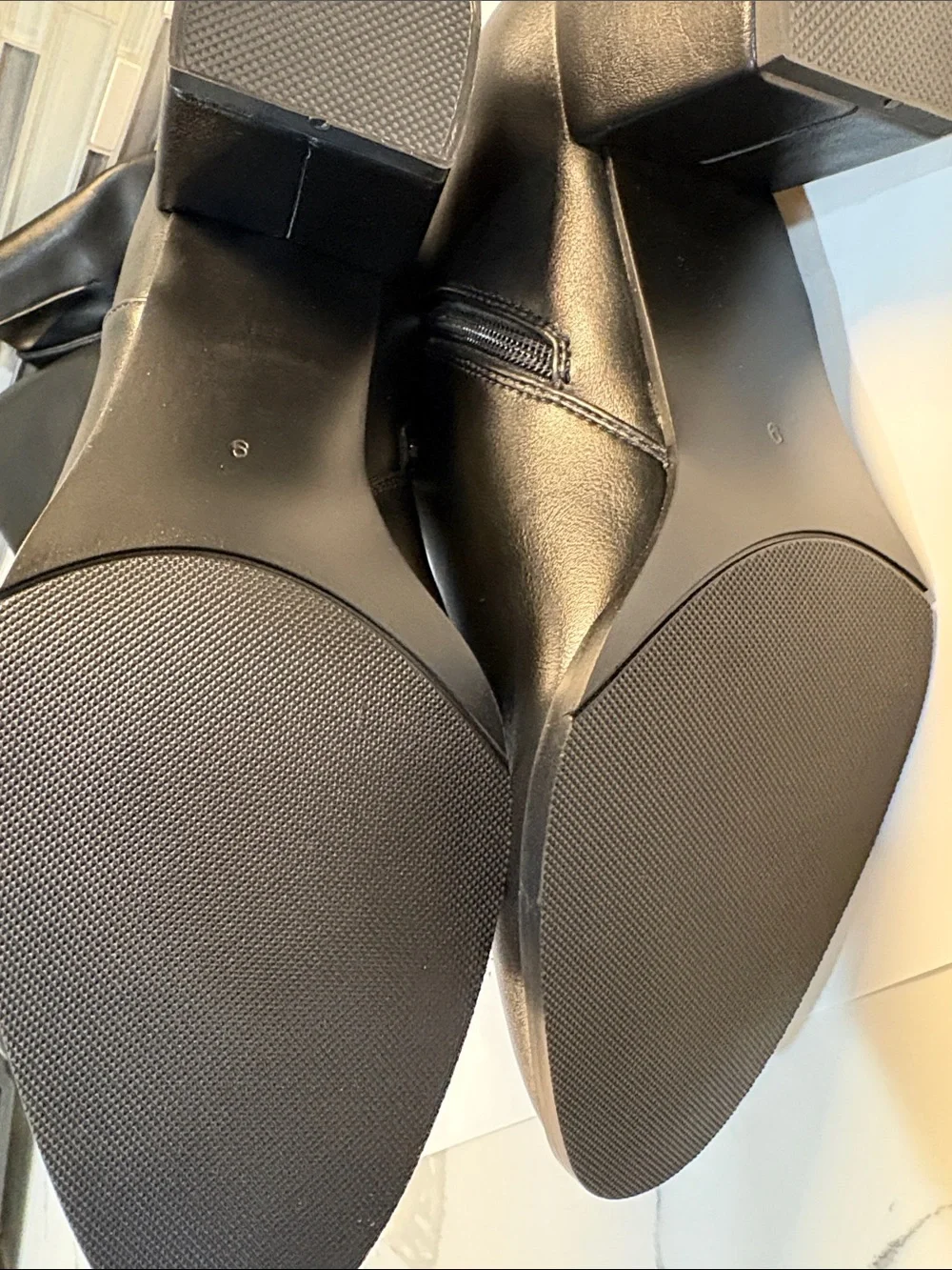 Black Knee-High Leather Boots - Women's Classic Style